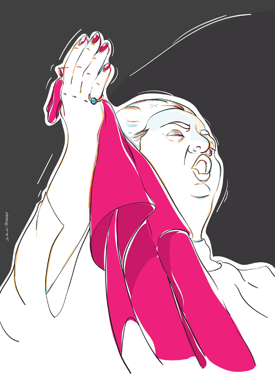 أم كلثوم. تصميم ورسم: نايف شقور